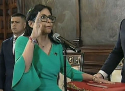 Delcy Rodr&iacute;guez es investida como presidenta encargada de Venezuela