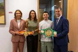 El Gobierno recibe al boxeador Bruno Macho, reciente campe&oacute;n de Espa&ntilde;a en peso gallo