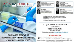 El IBBTEC celebra las jornadas de formaci&oacute;n online `La transferencia y el emprendimiento cient&iacute;fico`