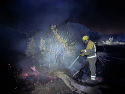 El incendio en Aldea del Fresno presenta una "evoluci&oacute;n positiva" durante la noche