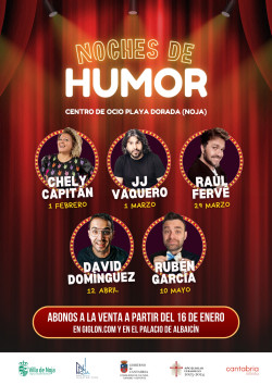 El próximo jueves día 16 salen a la venta los bonos de la nueva edición de las "Noches humor en Noja"