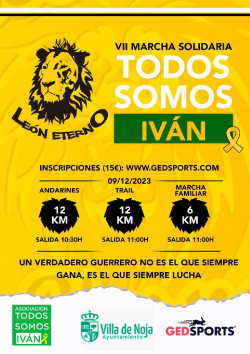 Noja abre las inscripciones para participar el 9 de diciembre en la VII Marcha solidaria `Todos somos Iv&aacute;n`