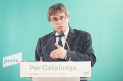 Puigdemont celebra la amnist&iacute;a que le ha concedido S&aacute;nchez por siete votos de la investidura  y dice que volver&aacute; a hacerlo