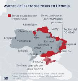 Reino Unido estima en unos 200 kil&oacute;metros cuadrados los avances rusos en Ucrania en abril