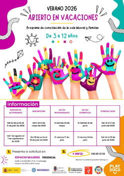 Torrelavega abre la inscripci&oacute;n del programa `Abierto en Vacaciones Verano 2026`, con 210 plazas