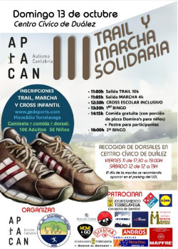 Torrelavega acoge el d&iacute;a 13 el III Trail y Marcha Solidaria a favor de APTACAN Autismo Cantabria