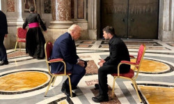 Trump y Zelenski mantienen una reuni&oacute;n "muy productiva" en Roma antes de asistir al funeral del Papa Francisco