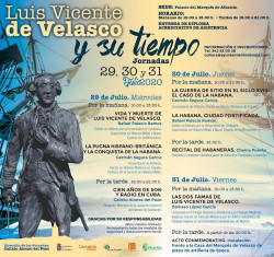  &Uacute;ltimas plazas disponibles para inscribirse en las jornadas de homenaje a Luis Vicente de Velasco