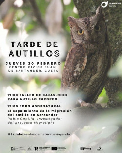 Vuelve el Foro Santander Capital Natural con una jornada sobre el autillo europeo en Cueto