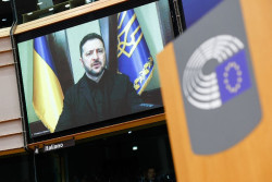 Zelenski pide ante la Euroc&aacute;mara una fecha concreta para la adhesi&oacute;n de Ucrania a la UE